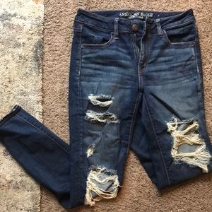 High waisted skinny jeans